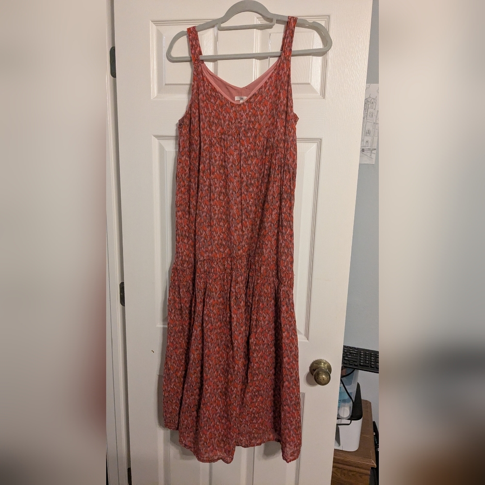 Joie Coral and Black Patterned Top